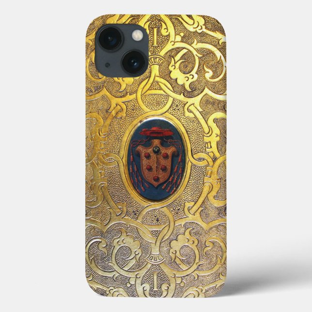 Falln Antique Golden Swirls Book Case-Mate iPhone Case (Back)