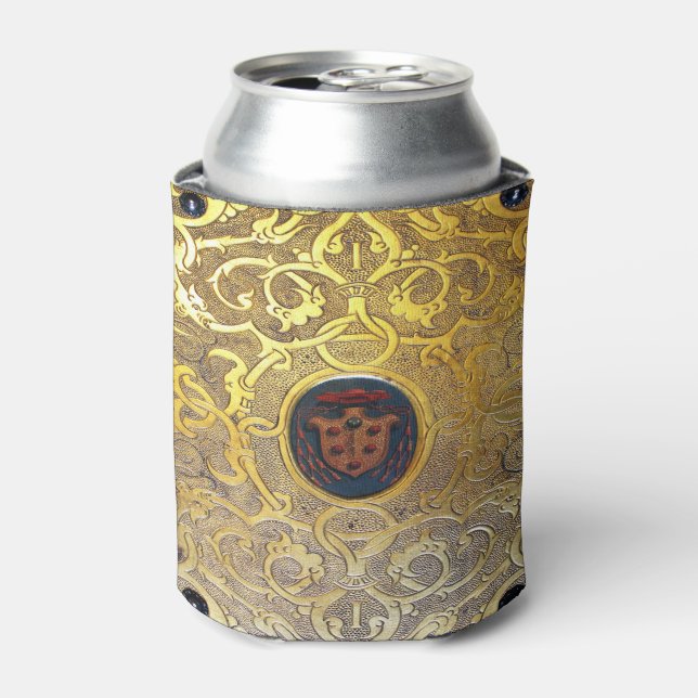 Falln Antique Golden Swirls Can Cooler (Can Front)