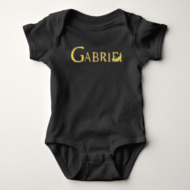 Falln Archangel Gabriel Front and Back Baby Bodysuit (Front)
