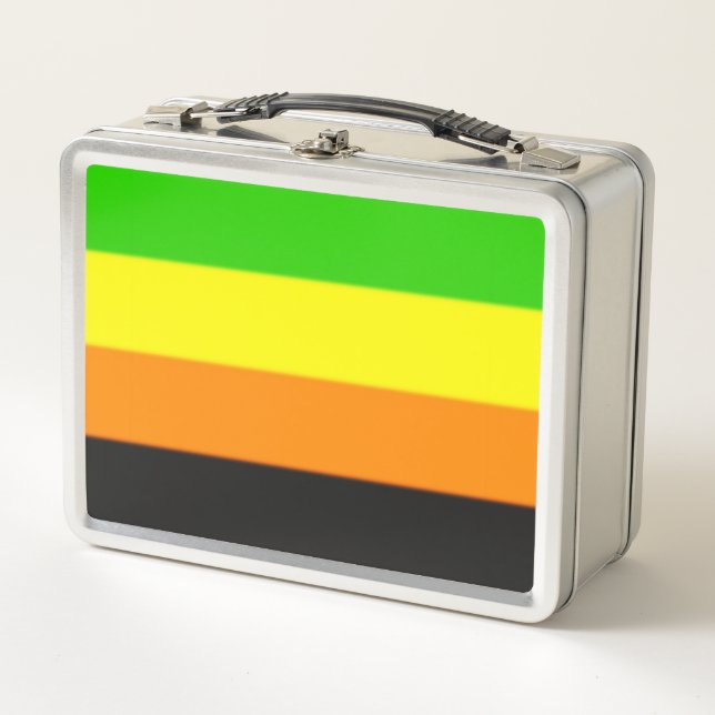 Falln Aromantic Pride Flag Metal Lunch Box (Front)