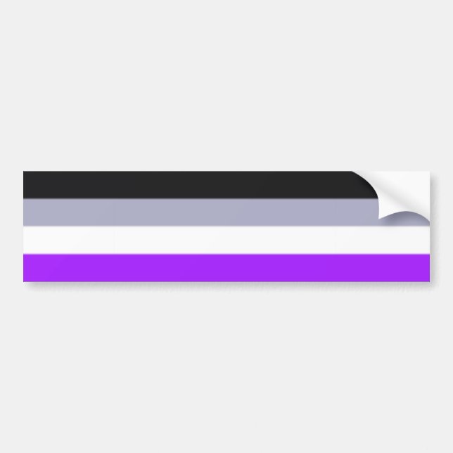 Falln Asexual Pride Flag Bumper Sticker (Front)