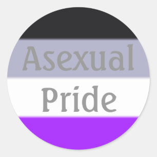 Falln Asexual Pride Flag (Text) Classic Round Sticker