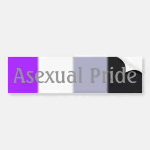 Falln Asexual Pride Flag Version 2 (Text) Bumper Sticker