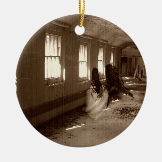 Falln Asylum Angel Ceramic Tree Decoration (Front)