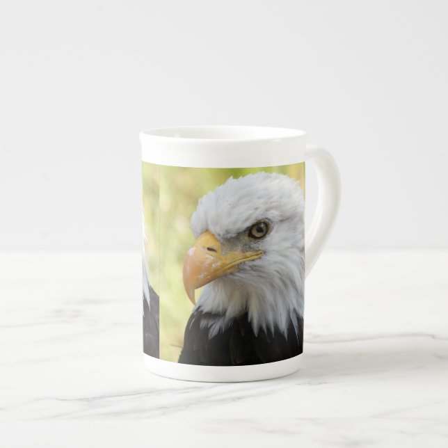 Falln Bald Eagle Liberty Bone China Mug (Front Right)