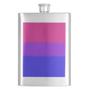 Falln Bisexual Pride Flag Hip Flask