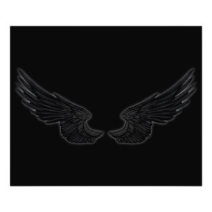 Falln Black Angel Wings Photo Print