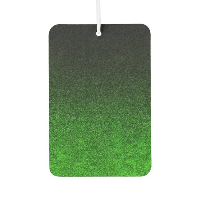Falln Black & Green Glitter Gradient Car Air Freshener (Front)