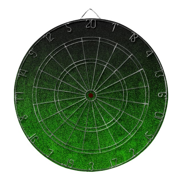 Falln Black & Green Glitter Gradient Dartboard (Front)