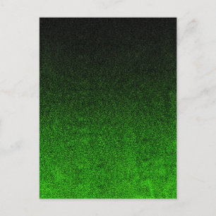 Falln Black & Green Glitter Gradient Postcard