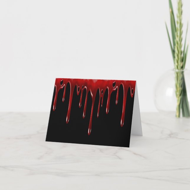 Falln Blood Drips Black Card (Front)