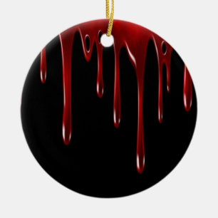 Falln Blood Drips Black Ceramic Tree Decoration