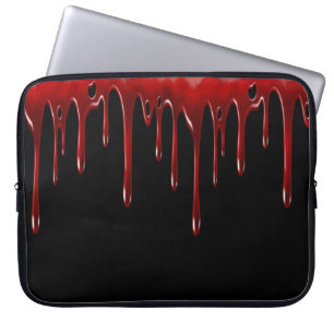 Falln Blood Drips Black Laptop Sleeve