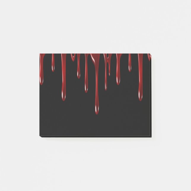 Falln Blood Drips Black Post-it Notes (Front)