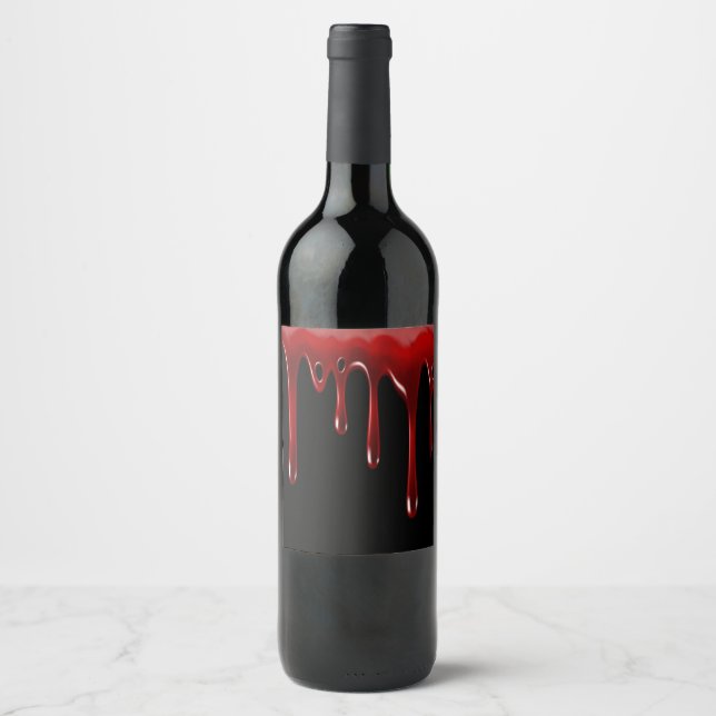Falln Blood Drips Black Wine Label (Front)