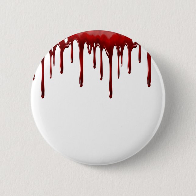 Falln Blood Drips White 6 Cm Round Badge (Front)