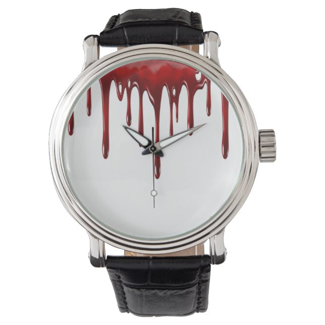 Falln Blood Drips White Watch (Front)