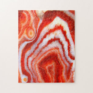 Falln Blood Orange Agate. Jigsaw Puzzle