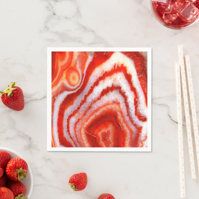 Falln Blood Orange Agate. Napkin (Insitu)