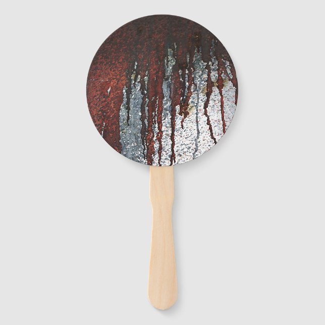 Falln Bloody Rust Drips Hand Fan (Front)