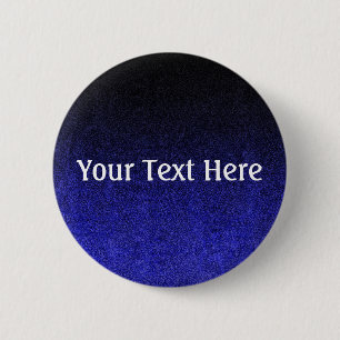 Falln Blue & Black Glitter Gradient 6 Cm Round Badge