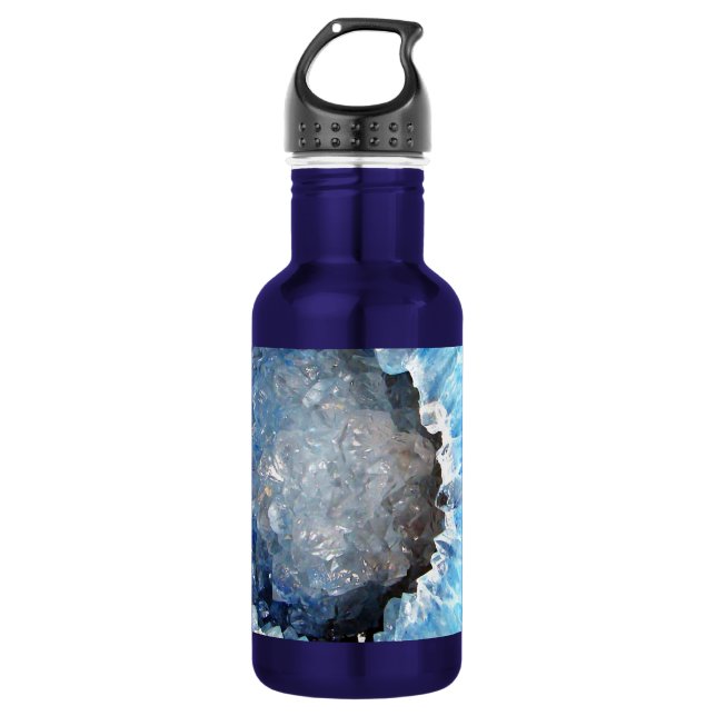 Falln Blue Crystal Geode 532 Ml Water Bottle (Front)