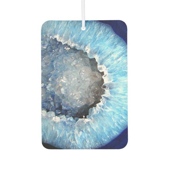Falln Blue Crystal Geode Car Air Freshener (Front)