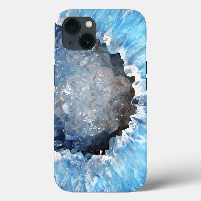 Falln Blue Crystal Geode Case-Mate iPhone Case (Back)