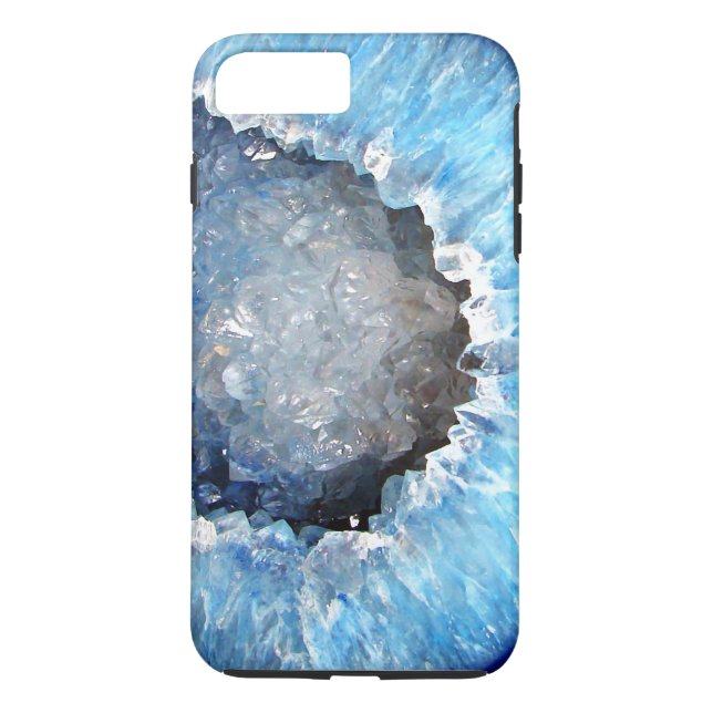 Falln Blue Crystal Geode Case-Mate iPhone Case (Back)