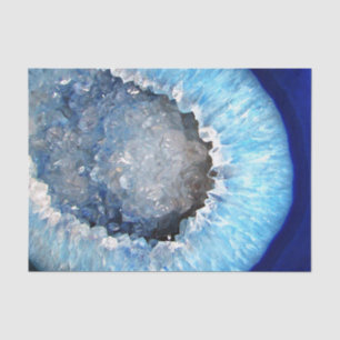 Falln Blue Crystal Geode Tissue Paper