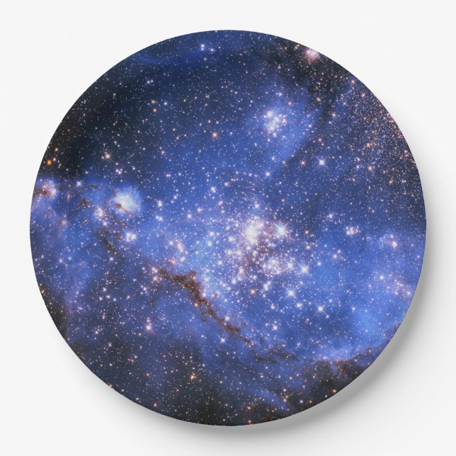 Falln Blue Embrionic Stars Paper Plate (Front)