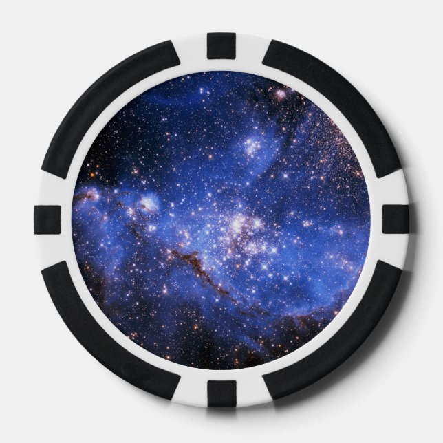 Falln Blue Embrionic Stars Poker Chips (Front)