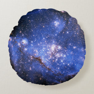 Falln Blue Embrionic Stars Round Cushion