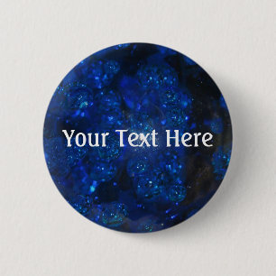 Falln Blue Glass Bubbles 6 Cm Round Badge