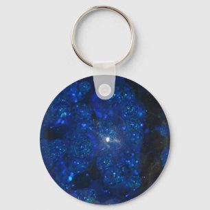 Falln Blue Glass Bubbles Key Ring