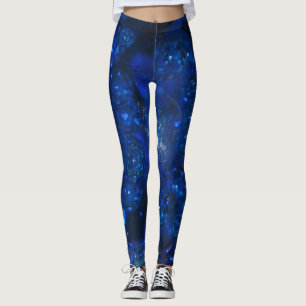 Falln Blue Glass Bubbles Leggings