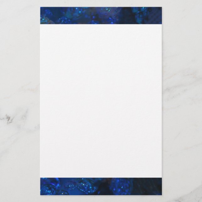 Falln Blue Glass Bubbles Stationery (Front)