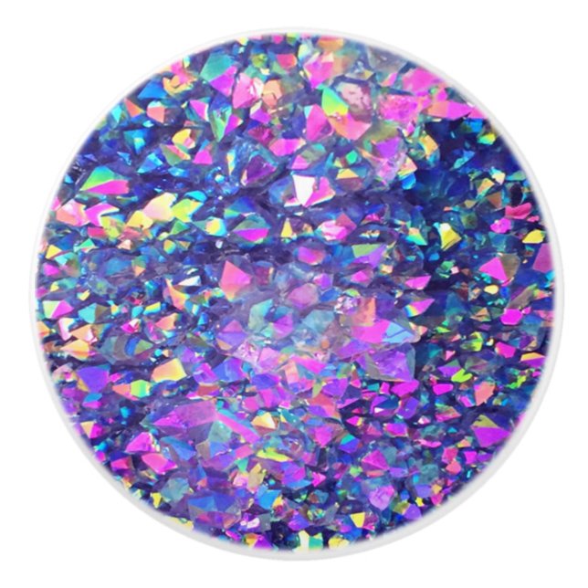 Falln Bubble Crystals Ceramic Knob (Front)