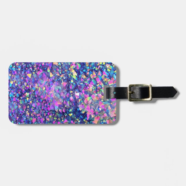 Falln Bubble Crystals Luggage Tag (Front Horizontal)