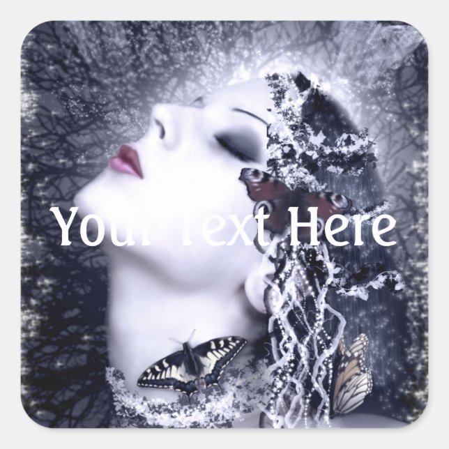 Falln Butterfly Square Sticker (Front)