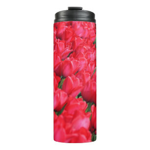 Falln Carpet of Crimson Tulips Thermal Tumbler