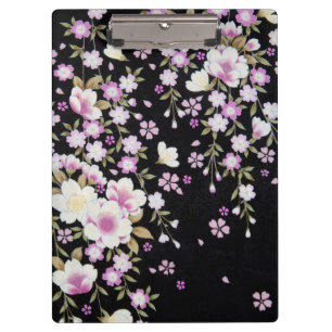 Falln Cascading Pink Flowers Clipboard