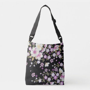 Falln Cascading Pink Flowers Crossbody Bag
