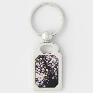 Falln Cascading Pink Flowers Key Ring