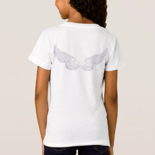 Falln Castiel Angel White Front and Back T-Shirt