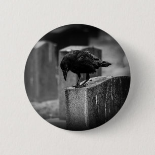 Falln Cemetery Crow 6 Cm Round Badge