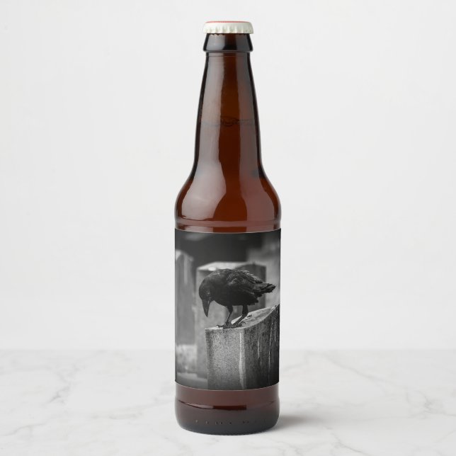 Falln Cemetery Crow Beer Bottle Label (Front)