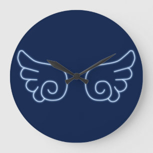 Falln Chibi Angel Wings Large Clock