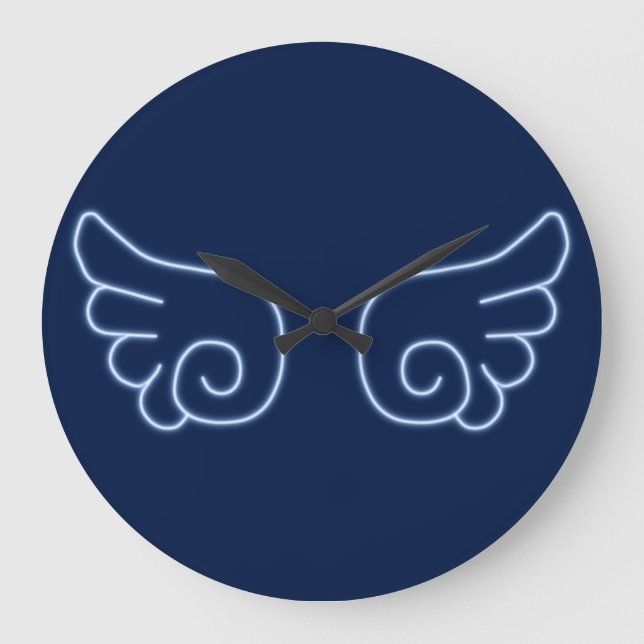 Falln Chibi Angel Wings Large Clock (Front)