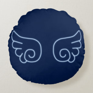 Falln Chibi Angel Wings Round Cushion